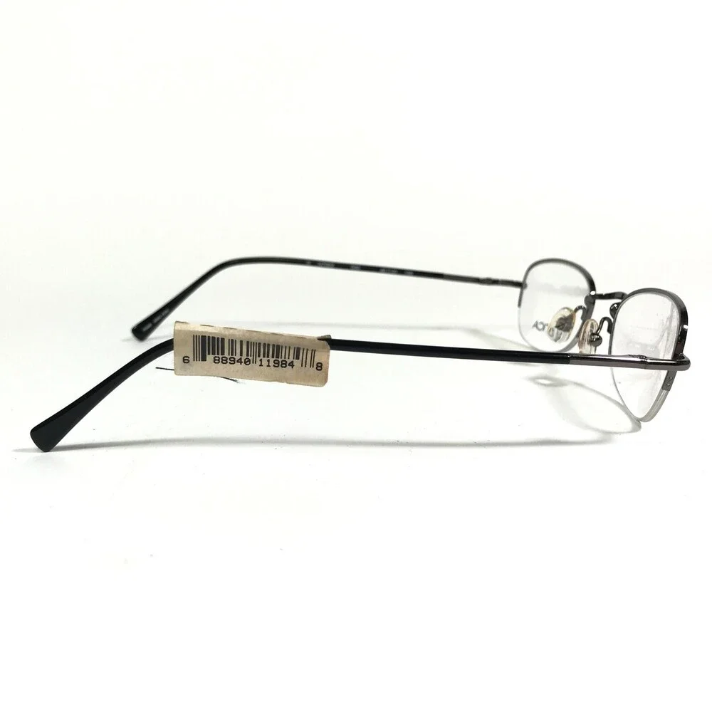 Nautica Eyeglasses Frames N7052 030 Black Gray Round Half Rim 46-20-135